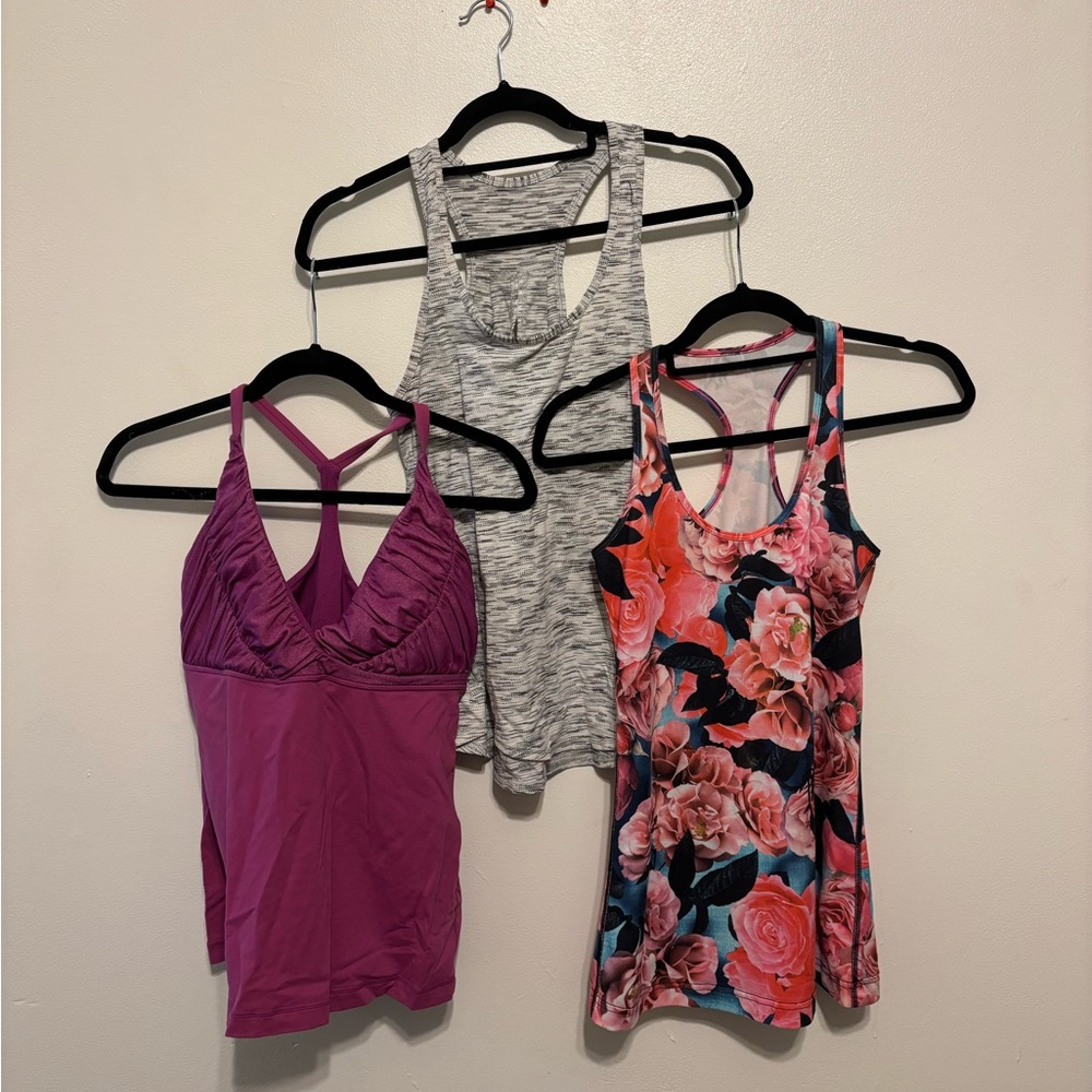 Lot of 3 - Lululemon Tank Top Pure Balance Women's Size Small *Read Description*
